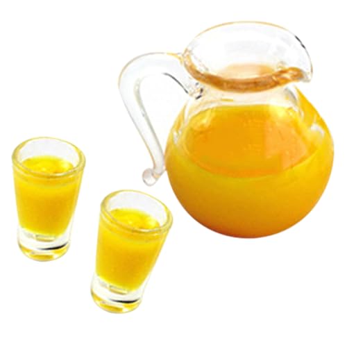 CVUTOVO 1 Satz Mini Juice Cups für Puppenhaus Deko Teiliges Realistische Miniaturbecher für DIY Puppenhäuser Ergänzung für Miniaturlandschaften und Wohnräume von CVUTOVO