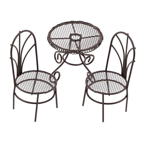 CVUTOVO 1 Satz Miniatur Gartenmöbel Set Elegante Tisch und Stuhl für Puppenhaus Mikrolandschaft Accessoires für Kreative Fotografie und Wohnkultur CVUTOVO 1 Satz Miniatur Gartenmöbel Set Elegante Tisch und Stuhl für Puppenhaus Mikrolandschaft Accessoires für Kreative Fotografie und Wohnkultur von CVUTOVO