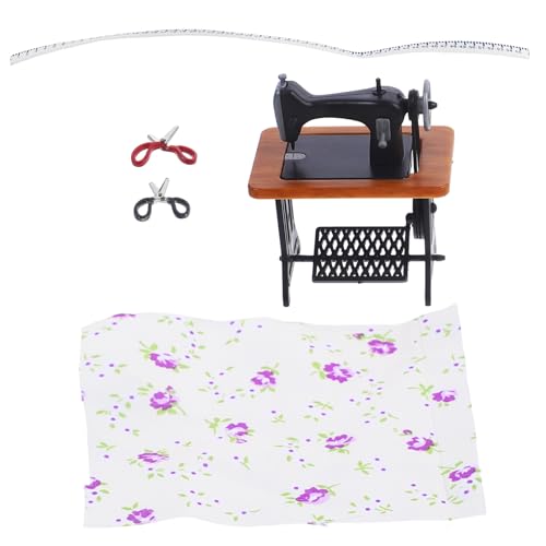 CVUTOVO 1 Satz Nähmaschinen Modell für Puppenhaus Vintage Nähmaschine Zubehör Dekorative Accessoires für Häuser Realistische Puppenhaus Einrichtung von CVUTOVO