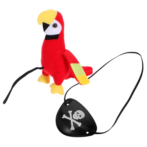 CVUTOVO 1 Satz Plüsch Papagei für Piratenkostüme Teiliges Zubehör mit Augenklappe und Schulter Papagei für Halloween Cosplay und Mottopartys CVUTOVO 1 Satz Plüsch Papagei für Piratenkostüme Teiliges Zubehör mit Augenklappe und Schulter Papagei für Halloween Cosplay und Mottopartys von CVUTOVO
