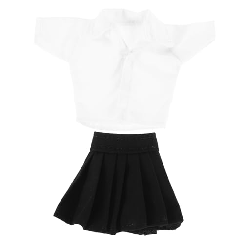 CVUTOVO 1 Satz Puppenkleidung Mikroschwarzrock Puppen-Sommerkleidung Faltenrock für Spielzeugpuppen Puppen Machen Zubehör Mini-Faltenröcke für Frauen plissierter Minirock Polyester Grau von CVUTOVO
