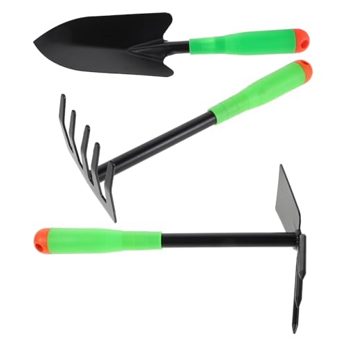 CVUTOVO 1 Set Gartengeräte Für Kinder: Mini-Schaufel- Und Hackenständer-Set Aus Metall Zum Einfachen Graben Und Pflanzen – Tragbar Für Den Garten Zu Hause Und Im Freien von CVUTOVO
