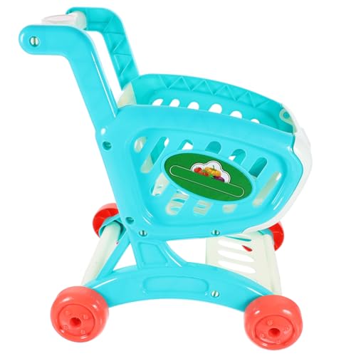 CVUTOVO 1 Stück Einkaufswagen Simulierter Supermarkt Trolley für Kreative Rollenspiele und Kinderentwicklung für Jungen und Mädchen von CVUTOVO