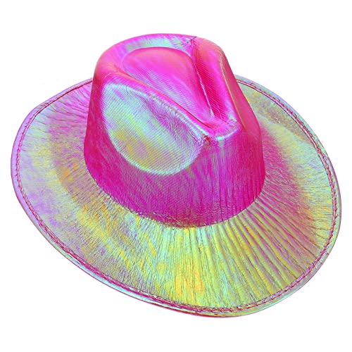 CVUTOVO 1 Stück Western Style Cowgirl Hut Glitzernde Damenmütze für Partys Leichte und Tragbare Krempe für Kostüme und Halloween Dress Up aus Atmungsaktiv und Bequem von CVUTOVO