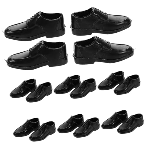 CVUTOVO 10 Paare Miniaturschuhe für Puppen Kunststoffschuhe für Große Puppen Maßstab Vielseitige Kostümzubehör für Puppenhaus Spiele von CVUTOVO