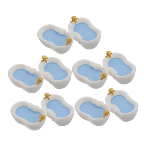 CVUTOVO 10 Stück Mini Badewanne für Puppenhaus Teiliges Süßes Design Präzise Verarbeitung Zubehör für DIY Puppenhäuser Charmante Badewanne für Kreative Badezimmerdekorationen CVUTOVO 10 Stück Mini Badewanne für Puppenhaus Teiliges Süßes Design Präzise Verarbeitung Zubehör für DIY Puppenhäuser Charmante Badewanne für Kreative Badezimmerdekorationen von CVUTOVO