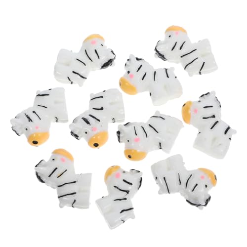 CVUTOVO 10 Stück Mini Zebra Ornament Zebra Statue Kleine Mikro Landschaft Zebra Miniaturfigur Künstliche Zebra Dekorationen Mini Keramik Tierbaby Zebra Figuren Terrarium von CVUTOVO