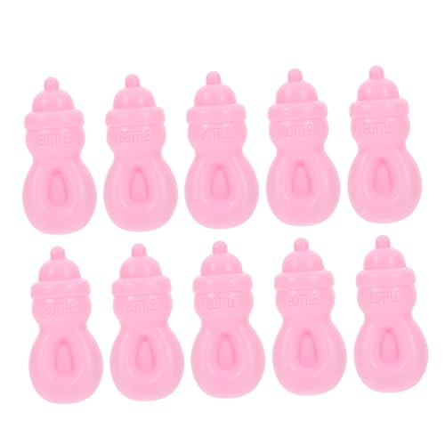 CVUTOVO 10 Stück Puppenflaschen Teiliges Zubehör für Puppenhäuser Milchflaschen für Rollenspiele und Kreative Kinderaktivitäten Sicher und Schadstofffrei von CVUTOVO