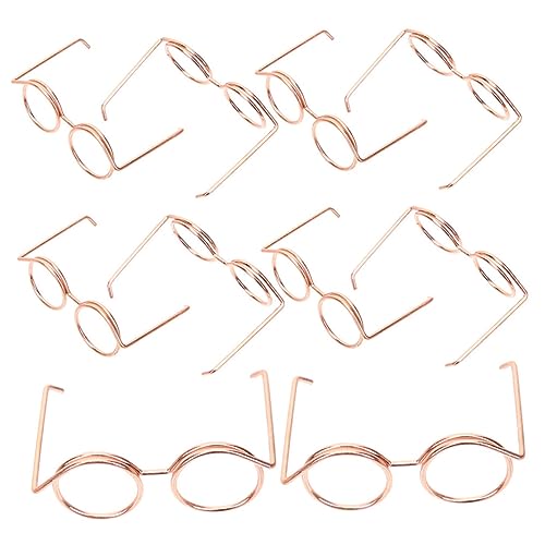 CVUTOVO 10 Stück Teiliges Puppenbrillen Mini Gläser aus Metall Roségold Zubehör für Puppenoutfits für Verschiedene Anlässe Ergänzung von Sammlungen CVUTOVO 10 Stück Teiliges Puppenbrillen Mini Gläser aus Metall Roségold Zubehör für Puppenoutfits für Verschiedene Anlässe Ergänzung von Sammlungen von CVUTOVO