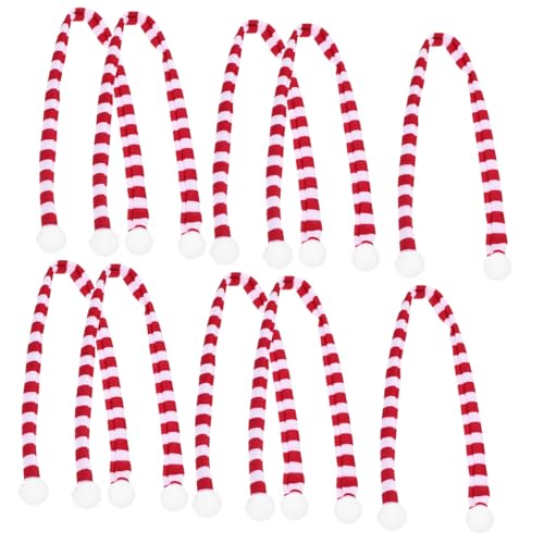 CVUTOVO 10 Stück Weihnachtsdeko Schal Puppenschal Damen Kariert Weihnachts Wohnaccessoires Weihnachtsaccessoires Für Damen Wickel Dekorationen Kaschmirschal Kleiner Karierter von CVUTOVO