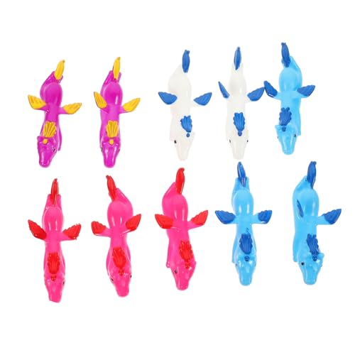 CVUTOVO 10stücke Teiliges Elastische Dinosaurier Finger-spielzeuge Witzige Flug- Für Mitgebsel Für Partys Und Stressreduzierendes Fidget-Spielzeug Farbenfrohe Designs von CVUTOVO
