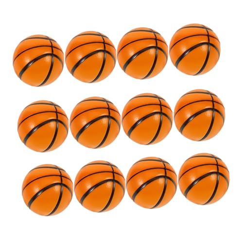 CVUTOVO 12 Stück Mini Basketball Stressbälle Weiche Squeeze Spielzeuge aus PU für Stressabbau Entspannung und Spaß für Partys und von CVUTOVO