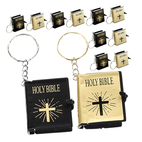 CVUTOVO 12 Stück Mini Buch Schlüsselanhänger mit Religiöse Anhänger für Taschen und Rucksäcke Stilvolle Schlüsselanhänger Dekoration Langlebig und Leicht CVUTOVO 12 Stück Mini Buch Schlüsselanhänger mit Religiöse Anhänger für Taschen und Rucksäcke Stilvolle Schlüsselanhänger Dekoration Langlebig und Leicht von CVUTOVO