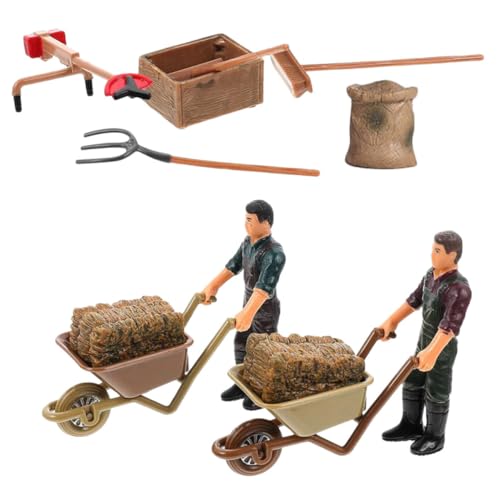 CVUTOVO 12 Stück Mini Farm Zubehör Set Teiliges Set mit Miniatur Bauernfiguren und Gartenwerkzeugen für Kreative Dekoration und Spiel für Puppenhäuser und Miniaturlandschaften CVUTOVO 12 Stück Mini Farm Zubehör Set Teiliges Set mit Miniatur Bauernfiguren und Gartenwerkzeugen für Kreative Dekoration und Spiel für Puppenhäuser und Miniaturlandschaften von CVUTOVO