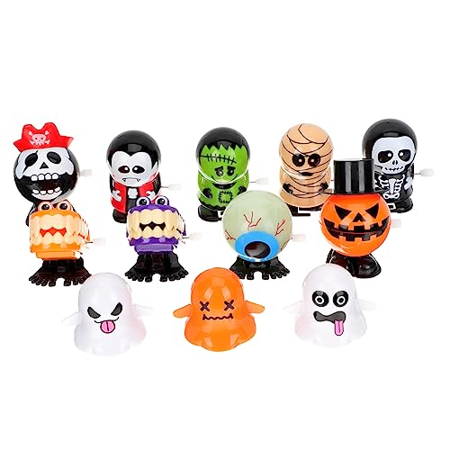 CVUTOVO 12 Stück Teiliges Halloween Aufziehspielzeug Set Lustige Spielzeuge für und Leuchtenden Farben für Partys und Geburtstagsfeiern von CVUTOVO