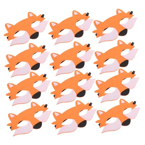 CVUTOVO 12 Stück Teiliges Halloween Halbgesichts Wolfs Masken aus Filz Tierkostüm für Vielseitige Verkleidung für Maskenball Cosplay und Partyzubehör CVUTOVO 12 Stück Teiliges Halloween Halbgesichts Wolfs Masken aus Filz Tierkostüm für Vielseitige Verkleidung für Maskenball Cosplay und Partyzubehör von CVUTOVO