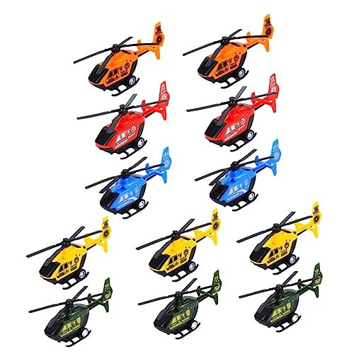 CVUTOVO 12Stücke Hubschrauber für Rückziehspielzeug mit Druckgesteuertem für Kleinkinder Fördert und Kreativität von CVUTOVO