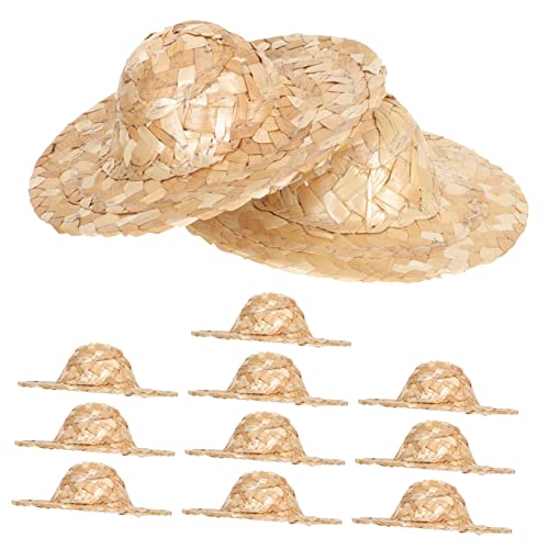 CVUTOVO 12Stücke Mini Strohhüte für Puppen Handgefertigte Gewebte Hüte Zubehör für DIY Puppenbekleidung und Kreative Dekorationen CVUTOVO 12Stücke Mini Strohhüte für Puppen Handgefertigte Gewebte Hüte Zubehör für DIY Puppenbekleidung und Kreative Dekorationen von CVUTOVO