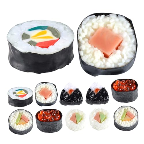 CVUTOVO 12Stücke Teiliges Sushi Modell Realistische Sushi Fotografie Requisiten Simuliertes Sushi für Kreative Präsentationen Pädagogische Vorführungen und Sammlerstücke CVUTOVO 12Stücke Teiliges Sushi Modell Realistische Sushi Fotografie Requisiten Simuliertes Sushi für Kreative Präsentationen Pädagogische Vorführungen und Sammlerstücke von CVUTOVO