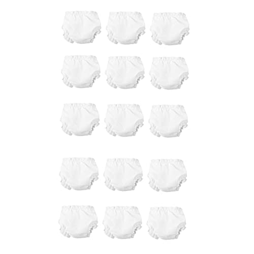 CVUTOVO 15 Stück Babykleidung und Unterwäsche Windeln Höschen für Puppen für Babys Kind Babypuppe Mädchen dekorative Slips Stoff Weiß CVUTOVO 15 Stück Babykleidung und Unterwäsche Windeln Höschen für Puppen für Babys Kind Babypuppe Mädchen dekorative Slips Stoff Weiß von CVUTOVO