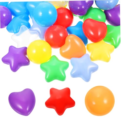 CVUTOVO 150 Stück Teiliges Spielball mit Herz Stern Rundbällen Dickwandig Sicher für Partyspielzeug und Indoor Zubehör CVUTOVO 150 Stück Teiliges Spielball mit Herz Stern Rundbällen Dickwandig Sicher für Partyspielzeug und Indoor Zubehör von CVUTOVO