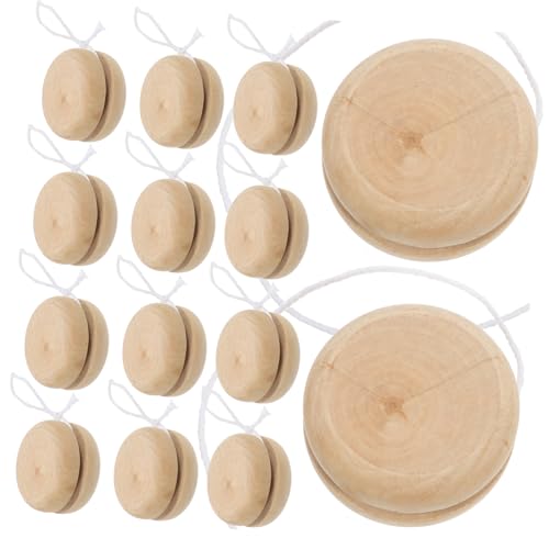 CVUTOVO 15Stücke Teiliges DIY Holz Yo Yo Handgemalte Graffiti Lernspielzeuge für Kreativität Motorik und Geduld für Jungen und Mädchen von CVUTOVO