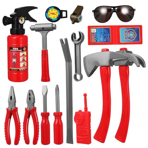 CVUTOVO 1Satz Feuerwehrmann Spielzeugset für Teiliges Feuerwehrrollenspiel mit Realistischen Werkzeugen und Zubehör Fördert Fantasie und Motorische Fähigkeiten für Jungen CVUTOVO 1Satz Feuerwehrmann Spielzeugset für Teiliges Feuerwehrrollenspiel mit Realistischen Werkzeugen und Zubehör Fördert Fantasie und Motorische Fähigkeiten für Jungen von CVUTOVO