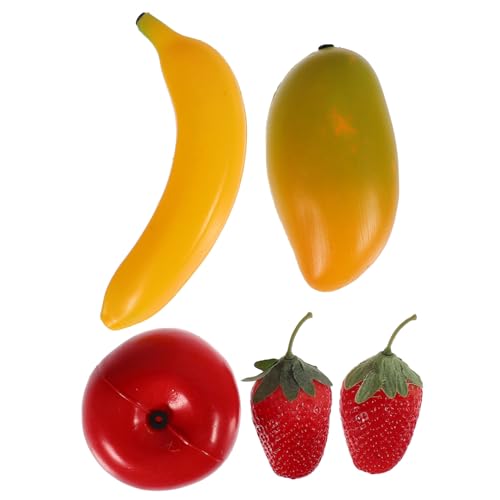 CVUTOVO 1Satz Fruchtmaracas für Kleinkinder Teiliges aus Obstmodellen Apfel Banane Mango Erdbeeren Musikinstrument für Frühe Musikalische Bildung und Spielspaß von CVUTOVO
