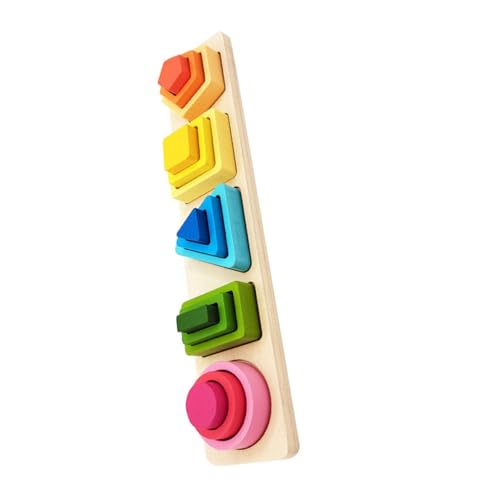 CVUTOVO 1Satz Geometrisches Stapelspielzeug aus Holz für Passenden Formen Feinmotorik und Farberkennung Montessori Lernspielzeug für Frühe Entwicklung CVUTOVO 1Satz Geometrisches Stapelspielzeug aus Holz für Passenden Formen Feinmotorik und Farberkennung Montessori Lernspielzeug für Frühe Entwicklung von CVUTOVO