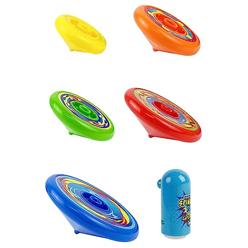 CVUTOVO 1Satz Stapelbare Gyroskop Spielzeuge für Bunte Rotierende Tops mit Launcher Pädagogisches Handspielzeug für Kreative Spiele und Partys von CVUTOVO