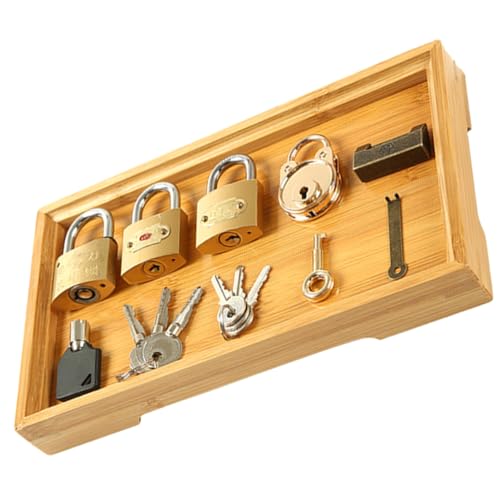 CVUTOVO 1Satz Unlocking Learning Toy für Pädagogisches Schloss und Schlüssel für Frühe Bildung und Hand Augen Koordination als zum Kindertag oder Geburtstag von CVUTOVO