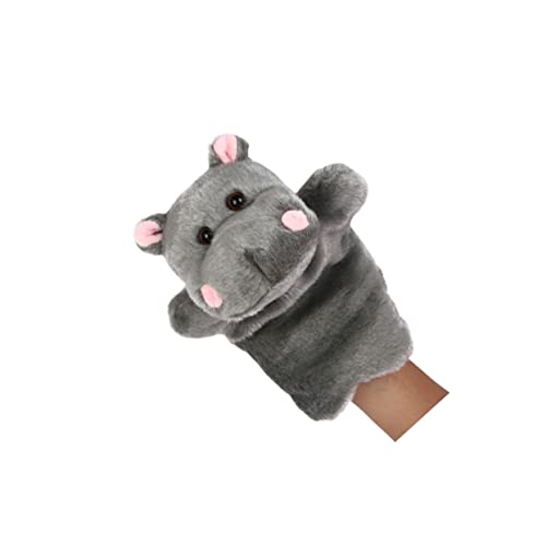 CVUTOVO 1Stück Plüsch Handpuppe Hippo Weiches für Interaktives Rollenspiel Frühkindliche und Fantasieaktivitäten für Eltern Junge Mädchen Spiele Dunkelgrau von CVUTOVO