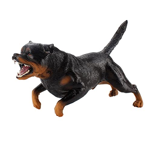 CVUTOVO 1Stück Simulation Rottweiler Modell Statisches Festes Hundespielzeug für Fantasie Deko für Zuhause und Büro von CVUTOVO