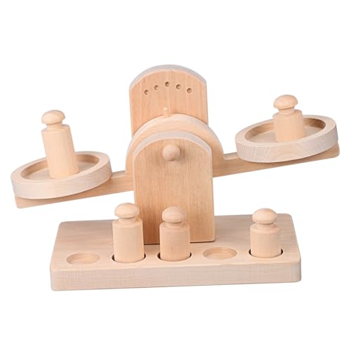 CVUTOVO 1satz Mädchen Holzwaage Spielzeug Lernspielzeug Für Mathematik Fördert Kreativität Und Gleichgewicht Für Frühe Altersgerecht Für Mädchen von CVUTOVO