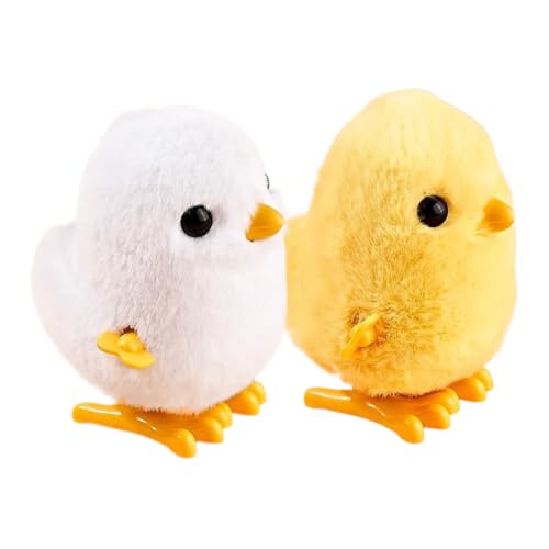 CVUTOVO 2 Stück Aufzieh mit Tiermotiven Interaktives Küken Huhn für Geburtstags und Feiertagsfeiern Fördert die Hand Augen Koordination und Sorgt für Spaß von CVUTOVO