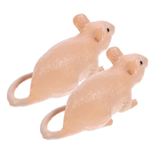 CVUTOVO 2 Stück Mausmodellspielzeug gefälschte Mäuse in Mausform gefälschte gefälschtes realistisches Mausmodell Plastik Beige CVUTOVO 2 Stück Mausmodellspielzeug gefälschte Mäuse in Mausform gefälschte gefälschtes realistisches Mausmodell Plastik Beige von CVUTOVO