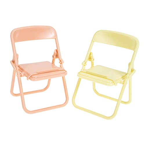 CVUTOVO 2 Stück Miniatur Klappstühle für Puppenhaus Niedliche Möbelaccessoires Milchorange und Cremegelb für Spielzeugzimmer und Kreative Dekoideen CVUTOVO 2 Stück Miniatur Klappstühle für Puppenhaus Niedliche Möbelaccessoires Milchorange und Cremegelb für Spielzeugzimmer und Kreative Dekoideen von CVUTOVO