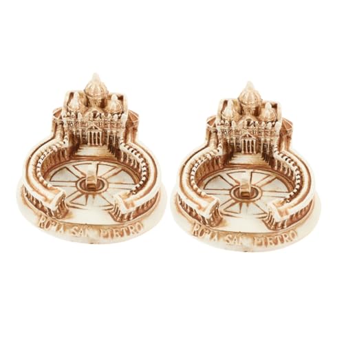 CVUTOVO 2 Stück Teiliges Mini San Pietro Modell aus Resin Detaillierte Nachbildung des Berühmten Petersdoms Architektonisches Ornament für Stilvolle Wohn und Bürodeko CVUTOVO 2 Stück Teiliges Mini San Pietro Modell aus Resin Detaillierte Nachbildung des Berühmten Petersdoms Architektonisches Ornament für Stilvolle Wohn und Bürodeko von CVUTOVO