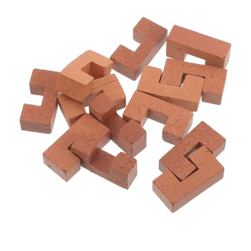 CVUTOVO 20 Stück Mini Ziegelsteine für Miniatur Kreative Bauklötze für Puppenhaus und Realistische Bastelmaterialien für DIY Projekte von CVUTOVO