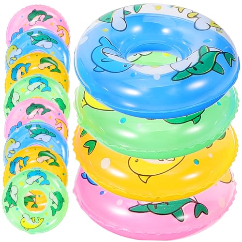 CVUTOVO 20 Stück Teiliges Mini Schwimmringe für Puppen Badezimmerschmuck Kleine Aufblasbare Schwimmringe in Bunten Farben Dekoratives Poolspielzeug und Mini Haus Accessoires von CVUTOVO