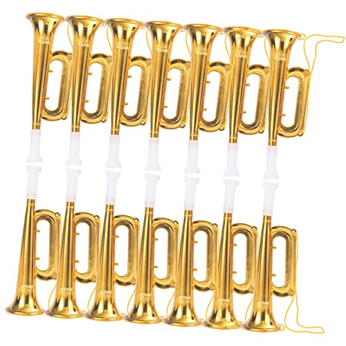 CVUTOVO 20 Stück Trompete Lifelike Goldene Trompeten für Partys und Musikspiele für Vorschulkinder Fördert Musikalisches Interesse und Spaß CVUTOVO 20 Stück Trompete Lifelike Goldene Trompeten für Partys und Musikspiele für Vorschulkinder Fördert Musikalisches Interesse und Spaß von CVUTOVO