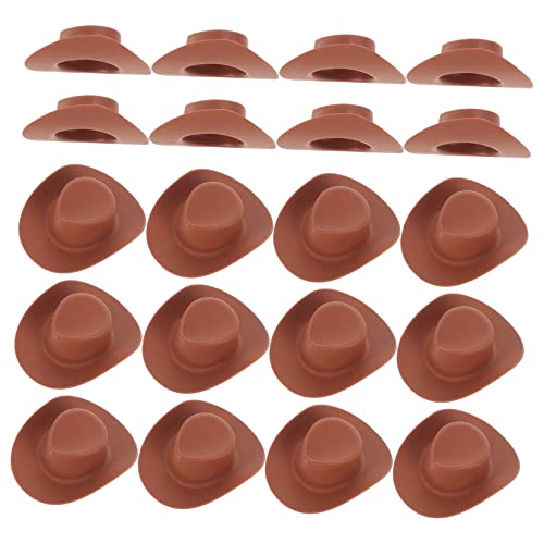 CVUTOVO 20Stücke Miniatur Kunststoff Cowboy Hüte Puppenkostümzubehör für Kreative Rollenspiele und Dekoration für Puppenmodelle und CVUTOVO 20Stücke Miniatur Kunststoff Cowboy Hüte Puppenkostümzubehör für Kreative Rollenspiele und Dekoration für Puppenmodelle und von CVUTOVO