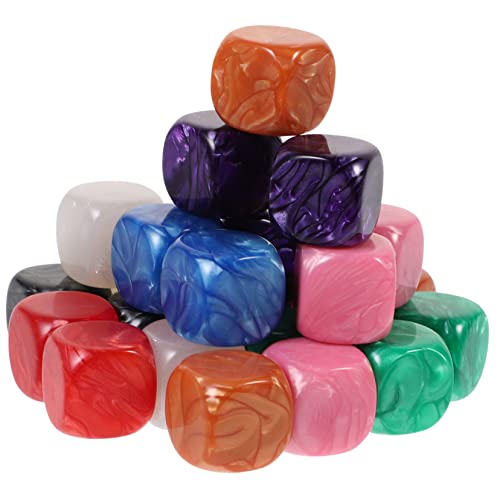 CVUTOVO 24Stücke Farbige Leere Acrylwürfel DIY Multi Seitige Würfel für Spiele Educational Props für Trockene Würfel für Kreative Projekte für Unterricht und Spaß mit Freunden von CVUTOVO