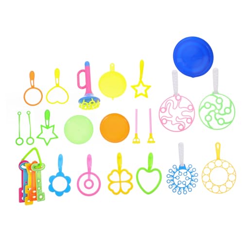 CVUTOVO 28 Stück Teiliges Seifenblasen Set Große Bunte Riesen Bubble Wands Sommerparty für Outdoor Geburtstag von CVUTOVO