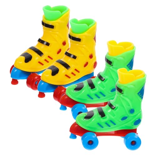 CVUTOVO 2Paar Lebensechte Finger Rollschuhe Stressabbauspielzeug für Fingerspitzenbewegung Farbige Finger Skates Dekompression für Erwachsene von CVUTOVO