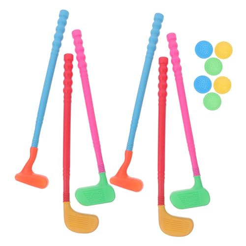 CVUTOVO 2Sätze Teiliges Golfset Pädagogisches Golfs aus Robustem Kunststoff für Drinnen und Draußen Fördert Muskulatur und Kreativität Zufällige Farben von CVUTOVO