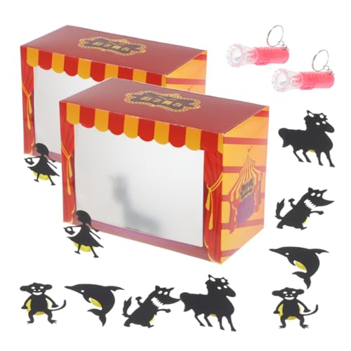 CVUTOVO 2Satz DIY Schattenpuppen Theater Set für Teiliges Craft Kit für Interaktive Geschichtenerzählung Kreatives und Pädagogische Aktivitäten mit DIY Materialien von CVUTOVO