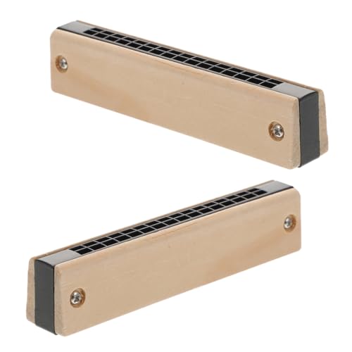 CVUTOVO 2Stücke Holzharmonika für Kreatives DIY mit Perfekter Klangqualität Tragbar und Sicher für Kleine Musiker von CVUTOVO