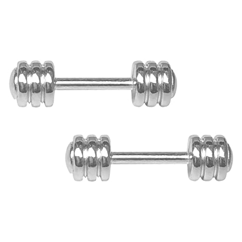 CVUTOVO 2Stücke Miniatur Metall Hanteln Dekorative Fitness Requisiten für Puppenhäuser Hochwertige Mini Hanteln für Kreative Raumgestaltungen und von CVUTOVO