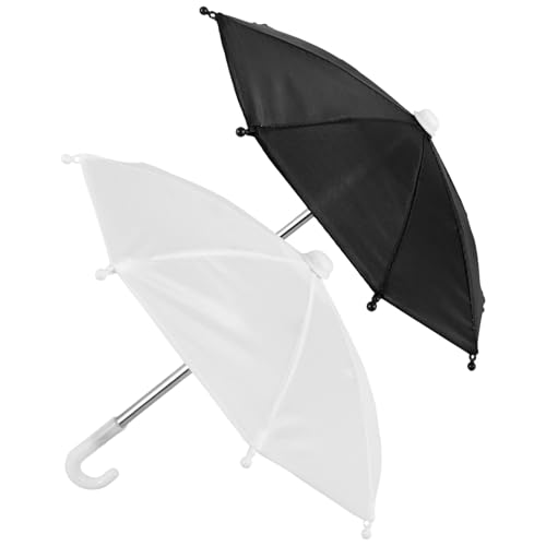 CVUTOVO 2Stücke Miniatur Regenschirm für Puppenhäuser Stilvolle Deko für Miniatur Szenen Robustes Zubehör für Kreative Spielwelten von CVUTOVO